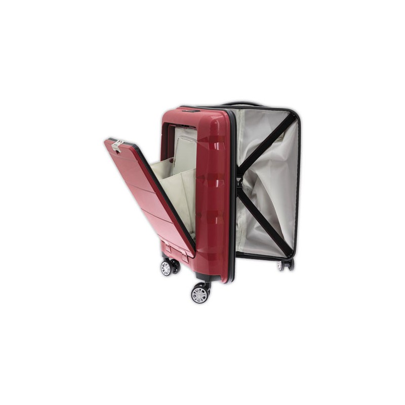 Valise cabine à 4 roulettes avec compartiment PC DAVIDT'S - Rouge - Davidt S Gerst