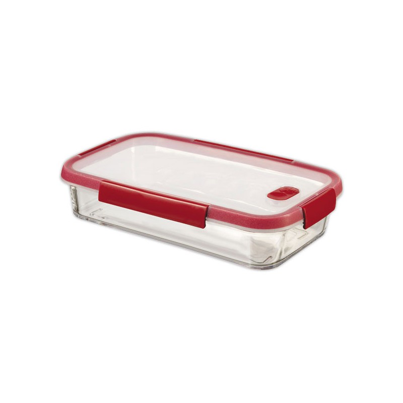 Boite alimentaire en verre rectangle 3,7L CURVER rouge - Curver