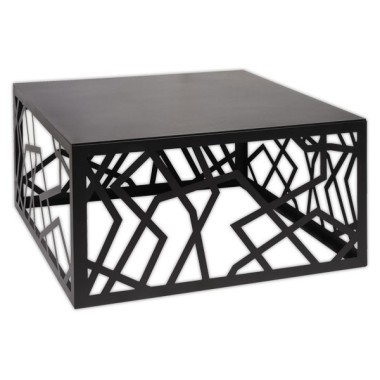 Table basse métal ajourée noir - Shopdeschefs