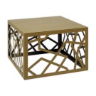Table basse métal ajourée bronze - Shopdeschefs
