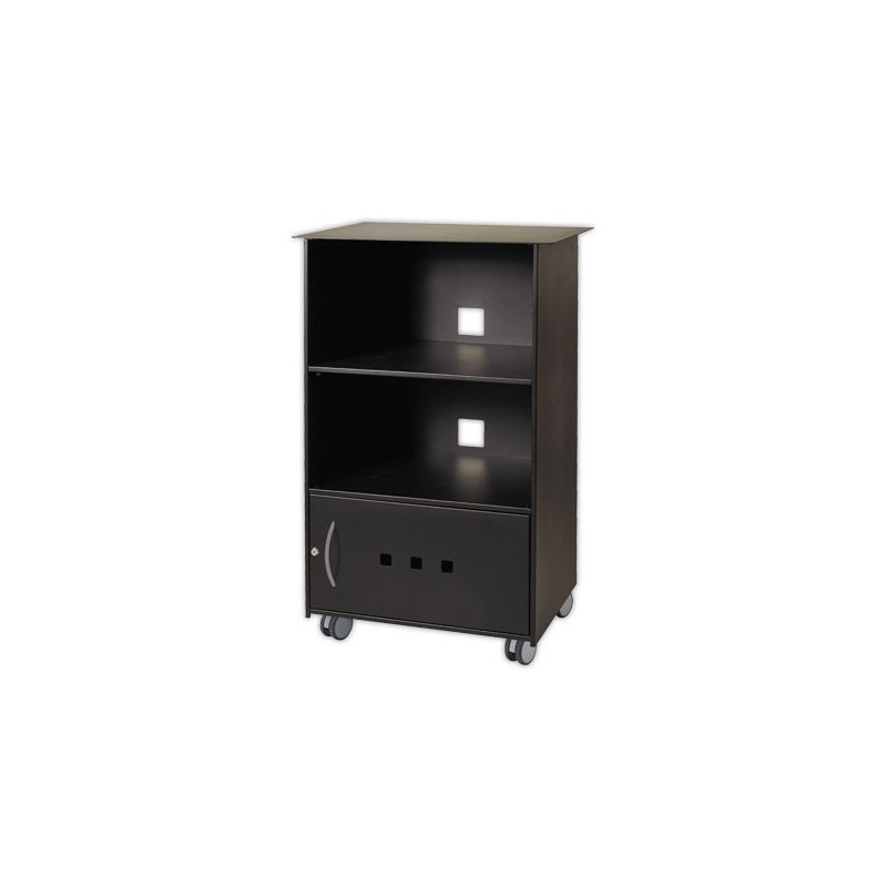 Meuble de rangement 1 porte en métal noir - Shopdeschefs