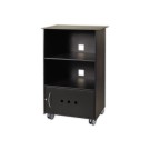Meuble de rangement 1 porte en métal noir - Shopdeschefs