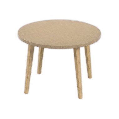 Table basse unie upcyclée couleur camel - Shopdeschefs