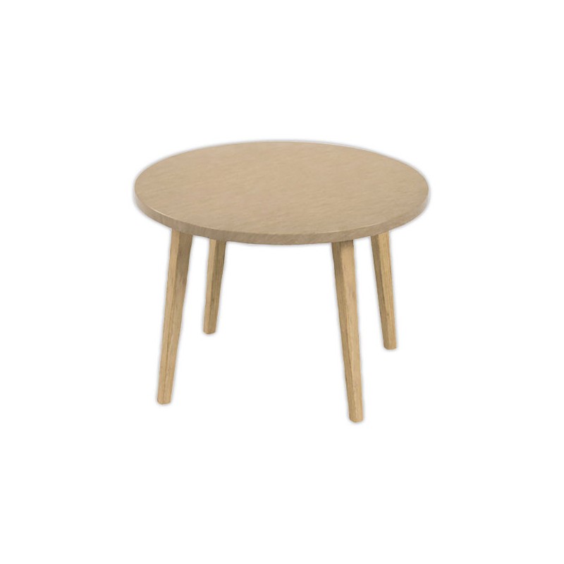 Table basse unie upcyclée couleur camel - Shopdeschefs