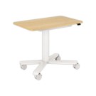 Table 90x55 cm mobile etréglable en hauteur Hêtre/Blc montée - Shopdeschefs