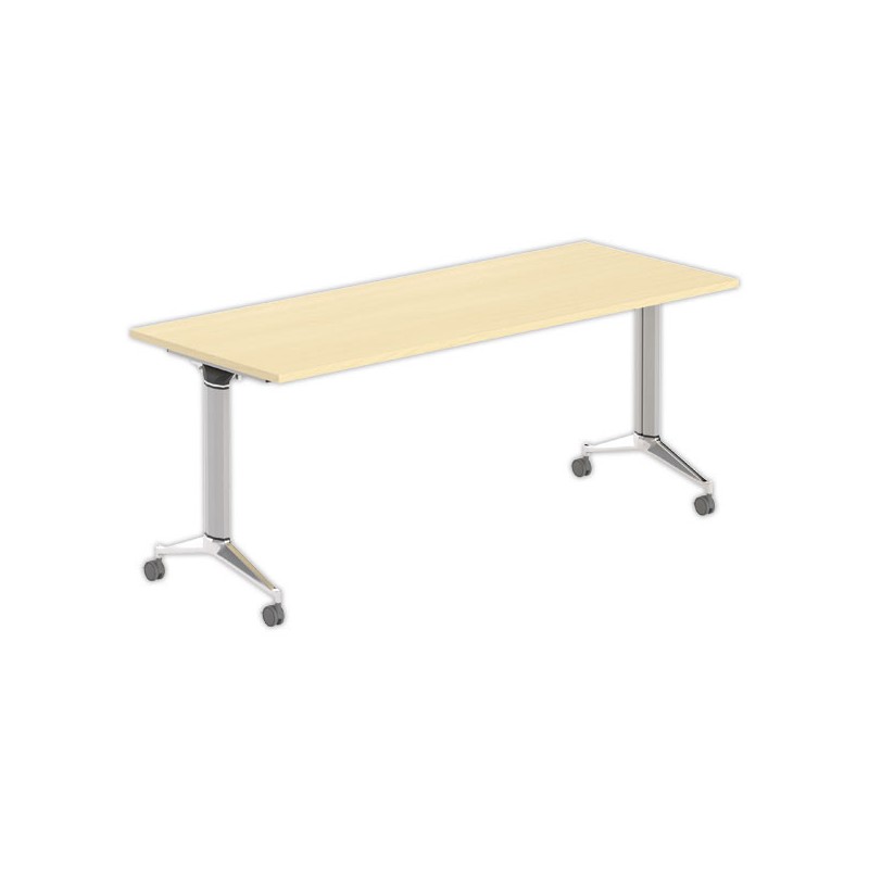 Table rabattable 180x70 hêtre/alu - Shopdeschefs