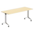 Table rabattable 180x70 hêtre/alu - Shopdeschefs