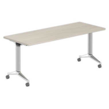 Table rabattable 180x70 acacia clair/alu - Shopdeschefs