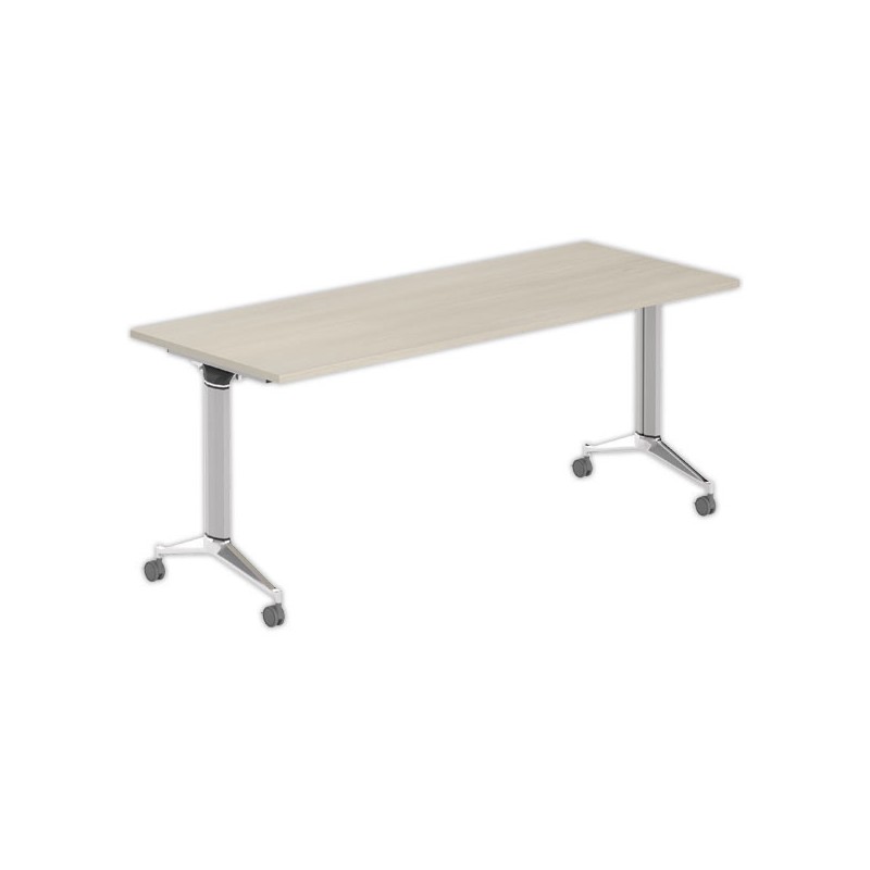 Table rabattable 180x70 acacia clair/alu - Shopdeschefs