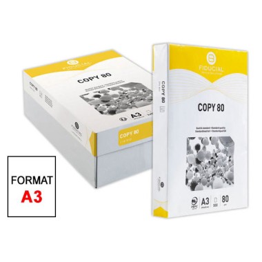 Ramettes de 500 feuilles de papier blanc A3 80g COPY 80 x3 - Fiducial Office Solutions