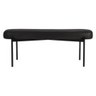 Banc pieds noirs similicuir monté - Paperflow