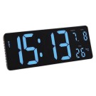 Horloge murale ou à poser - noir à leds bleus - Alba