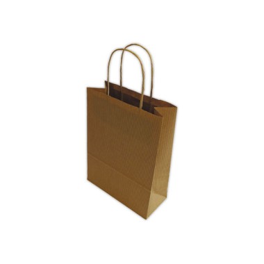 Sac kraft poignées torsadées grand format L 32 x P15 x H42 cm -Naturel x20 - H Green By Bong