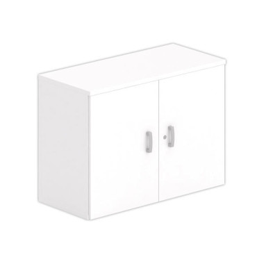 Armoire basse mélamine 2 portes 73x100x42cm blanc - Shopdeschefs