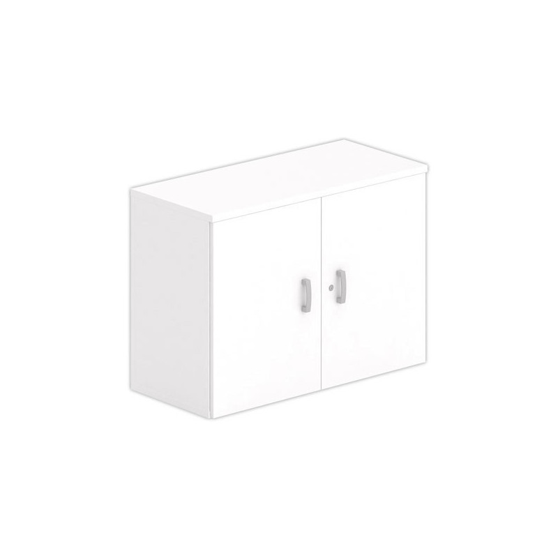 Armoire basse mélamine 2 portes 73x100x42cm blanc - Shopdeschefs