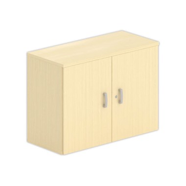 Armoire basse mélamine 2 portes 73x100x42cm hêtre - Shopdeschefs