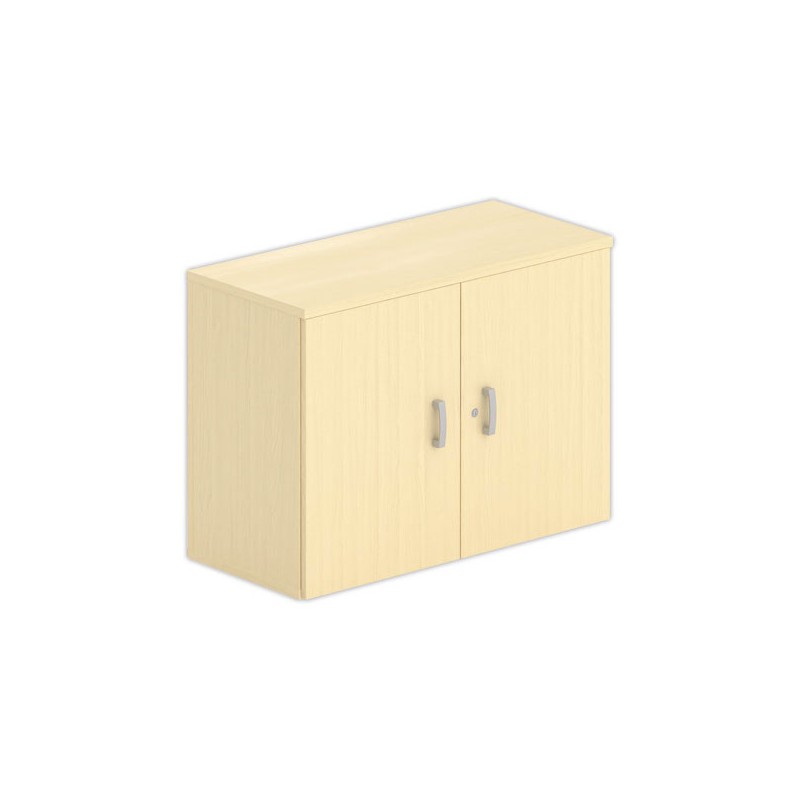 Armoire basse mélamine 2 portes 73x100x42cm hêtre - Shopdeschefs