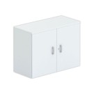 Armoire basse mélamine 2 portes 73x100x42cm gris - Shopdeschefs