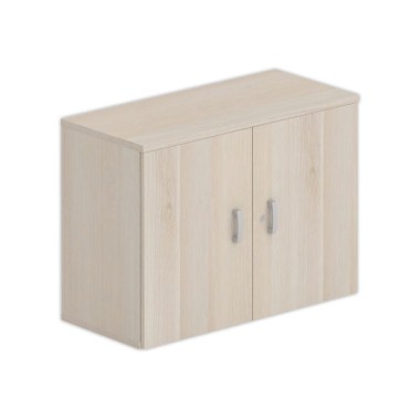 Armoire basse mélamine 2 portes 73x100x42cm acacia clair - Shopdeschefs