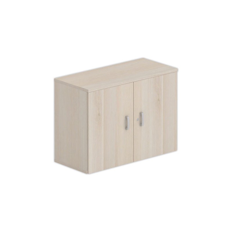 Armoire basse mélamine 2 portes 73x100x42cm acacia clair - Shopdeschefs