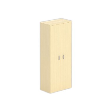 Armoire haute mélamine 2 portes 197x80x42cm hêtre - Shopdeschefs