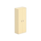 Armoire haute mélamine 2 portes 197x80x42cm hêtre - Shopdeschefs