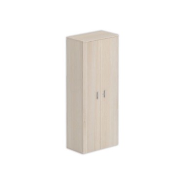 Armoire haute mélamine 2 portes 197x80x42cm acacia - Shopdeschefs