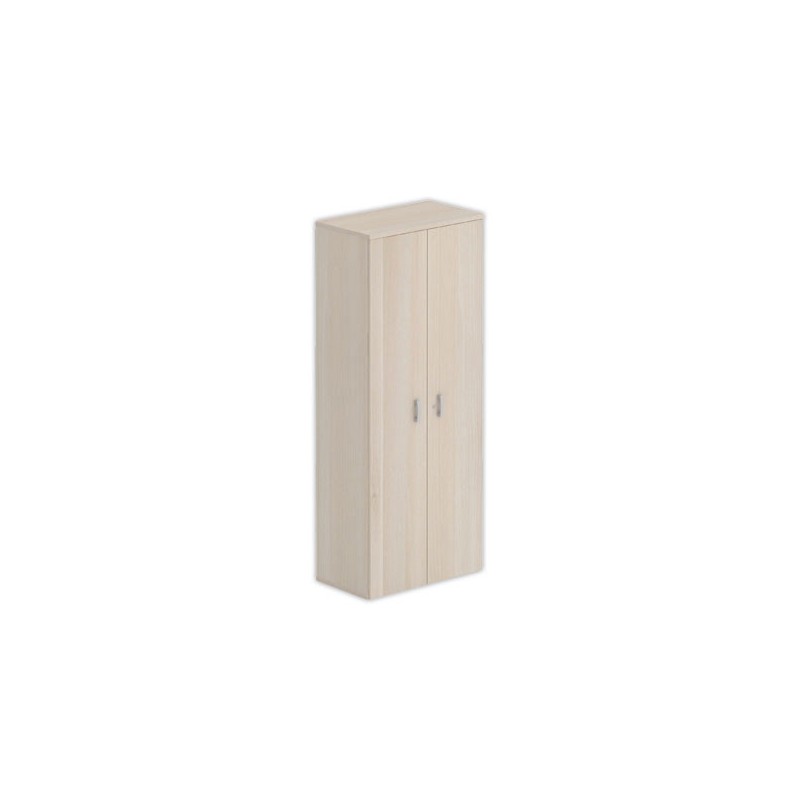 Armoire haute mélamine 2 portes 197x80x42cm acacia - Shopdeschefs