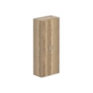 Armoire haute mélamine 2 portes 197x80x42cm chêne veiné - Shopdeschefs