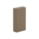 Armoire haute mélamine 2 portes 197x100x42cm noyer - Shopdeschefs