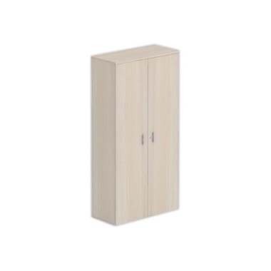 Armoire haute mélamine 2 portes 197x100x42cm acacia - Shopdeschefs