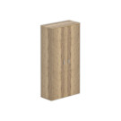 Armoire haute mélamine 2 portes 197x100x42cm chêne veiné - Shopdeschefs
