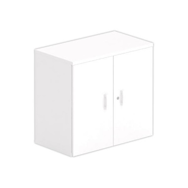 Armoire mélamine 2 portes blanc hauteur 73 cm - Shopdeschefs