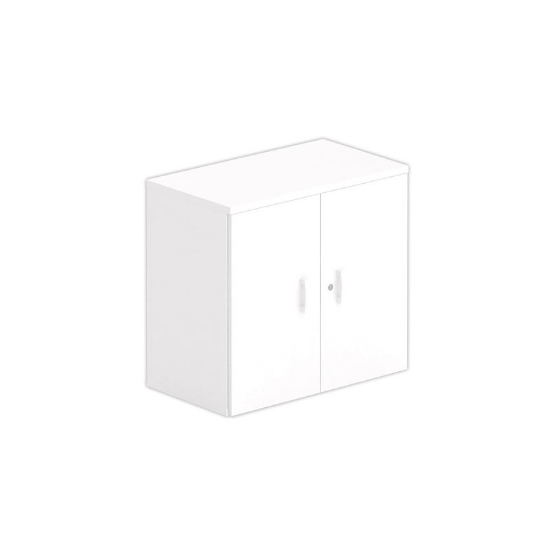 Armoire mélamine 2 portes blanc hauteur 73 cm - Shopdeschefs