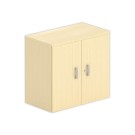 Armoire basse mélamine 2 portes 73x80x42cm hêtre - Shopdeschefs