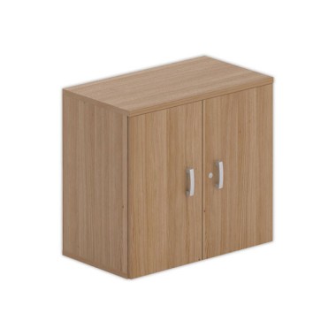 Armoire basse mélamine 2 portes 73x80x42cm noyer - Shopdeschefs