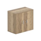 Armoire mélamine 2 portes chêne veiné hauteur 73 cm - Shopdeschefs