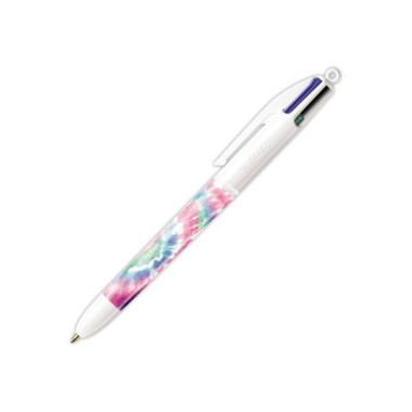 Stylo bille BIC 4 couleurs écriture moyenne TYE AND DYE - Bic