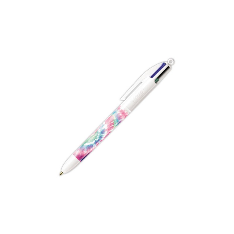 Stylo bille BIC 4 couleurs écriture moyenne TYE AND DYE - Bic