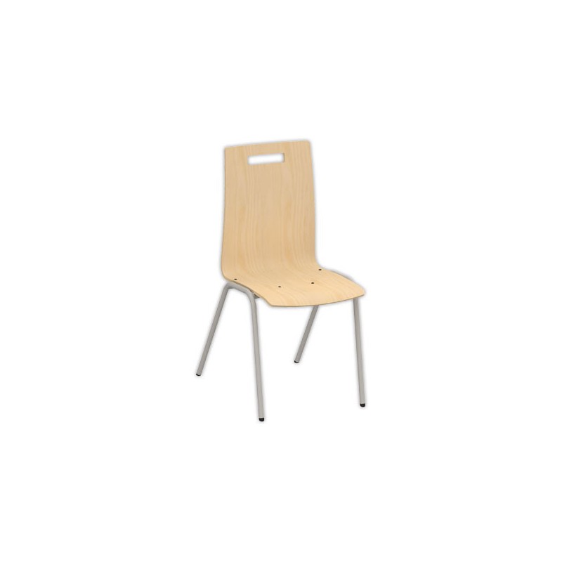 Chaise NINA - coque bois Blueprotech® Classic C1 - aluminium épox - Shopdeschefs