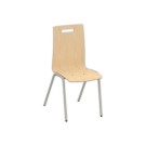 Chaise NINA - coque bois Blueprotech® Classic C1 - aluminium épox - Shopdeschefs
