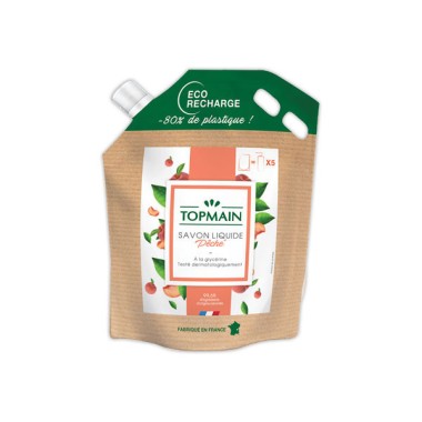 Recharge savon liquide TOPMAIN à la pêche 2.5L - Top Main