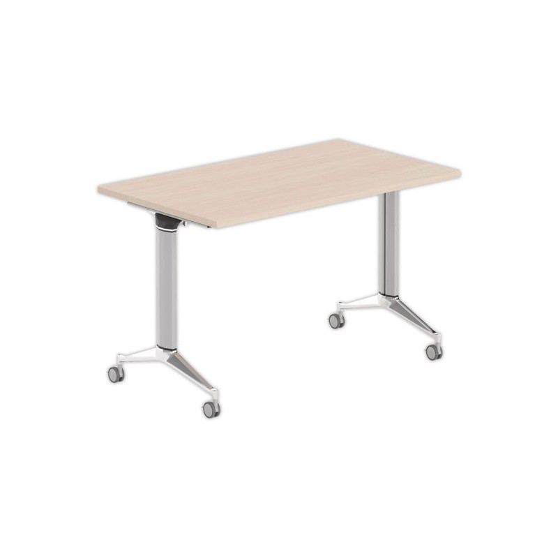 Table rabattable 120x70 acacia clair/alu - Shopdeschefs