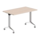 Table rabattable 120x70 acacia clair/alu - Shopdeschefs