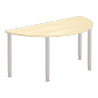Complément demi rond 160 hêtre/alu - Shopdeschefs