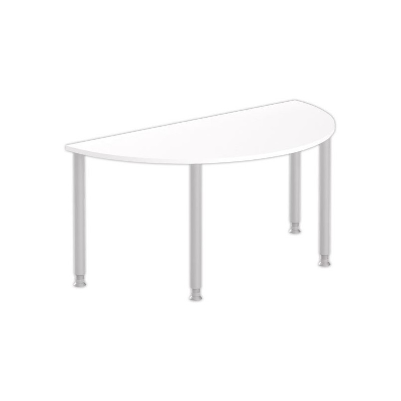 Complément demi-lune160 blanc/alu - Shopdeschefs