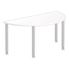 Complément demi-lune160 blanc/alu - Shopdeschefs