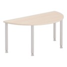 Complément demi rond 160 acacia clair/alu - Shopdeschefs