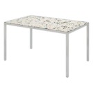 Table rectangulaire 140x90 cm MAHAUT décore FLOREAL recyclée - Galuce