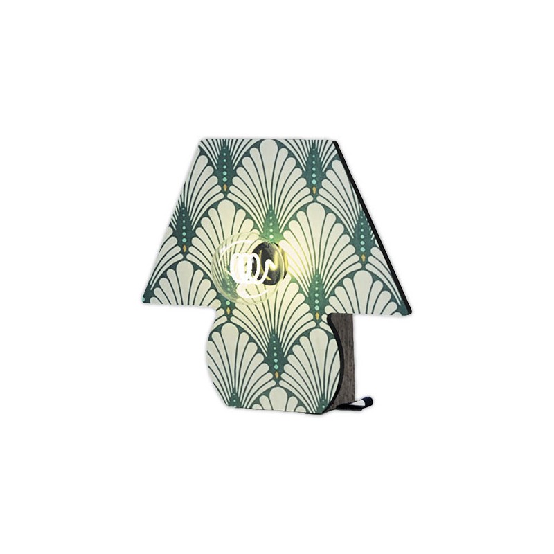 Lampe à poser Monplaisir Reptile vert/blanc - Shopdeschefs
